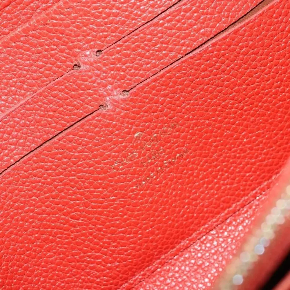 Louis Vuitton Monogram Empreinte Zippy Long Wallet Red